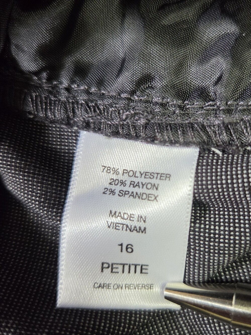 NWT Bootcut New York & Co. Black/gray Plaid Dress Pants Size 16P - Picture 7 of 11